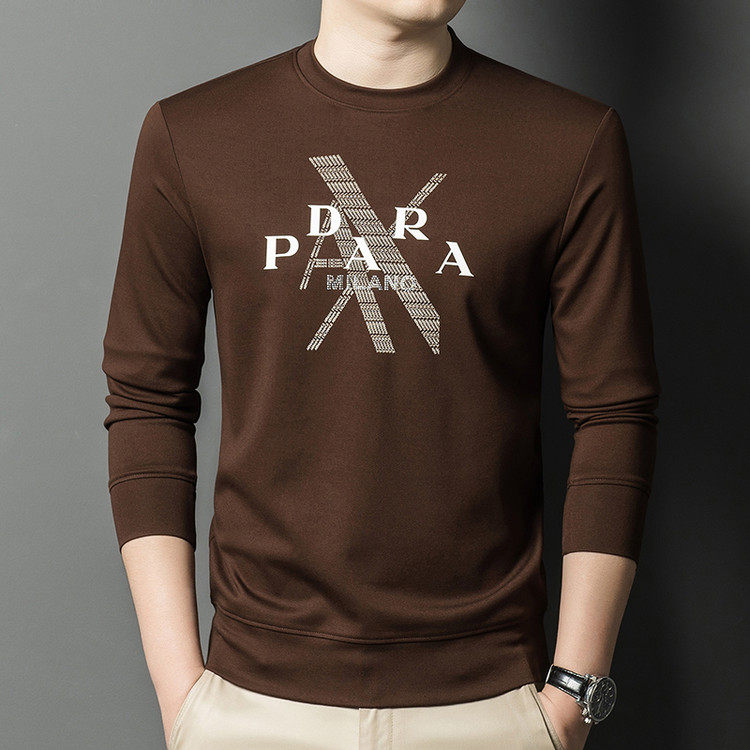保罗新款卫衣男装春秋款圆领男士长袖t恤休闲宽松打底衫上衣潮流T