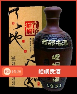 甘肃名酒特产平凉崆峒黄酒贡酒传统半甜型500ml瓶装西北特产包邮
