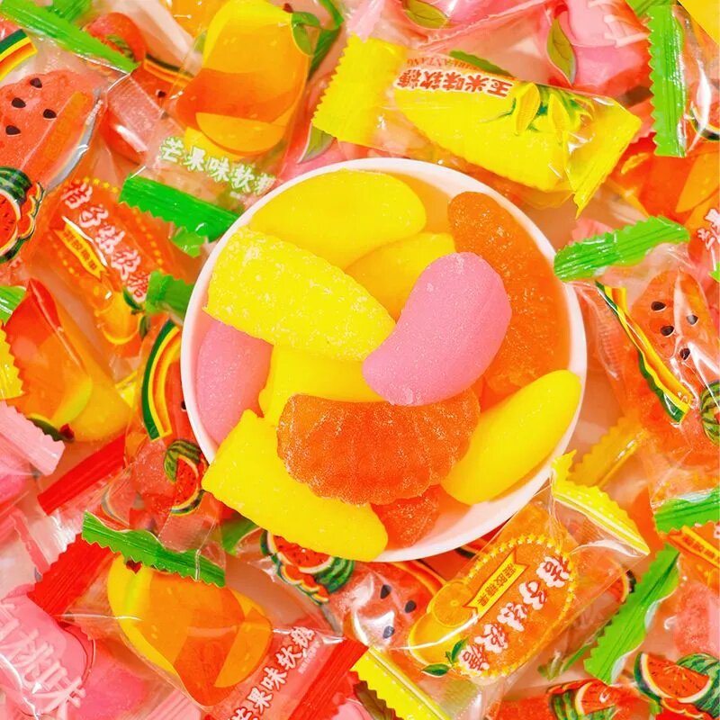 水果夹心混合软糖果玉米马来西亚俄罗斯风独立包装旗舰店年货零食