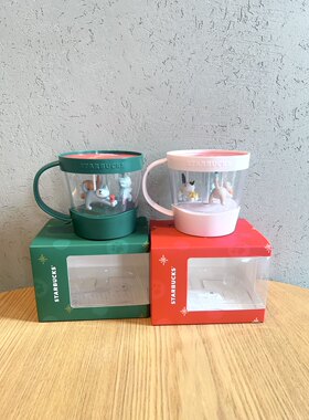 星巴克音乐跑马灯桌面摆件礼品