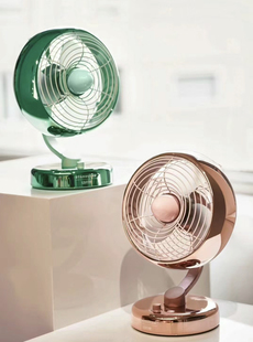 星巴克洛斐迷你电风扇桌面调节立体网罩充电无线便携夏日消暑神器