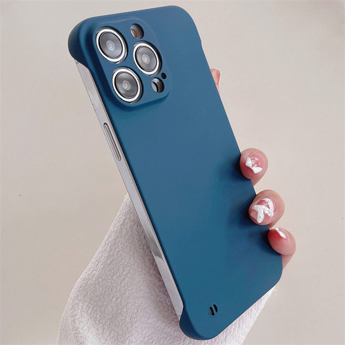 适用iphonepromax肤感14苹果13手机壳12无边框x简约11精孔16/15