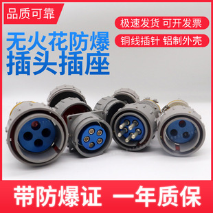 防爆插头插座bj-1 25 32 60a 100 200a安yt/gz插销连接器4孔5芯