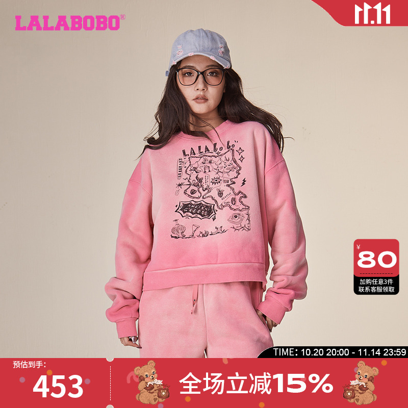 冬季加绒套头卫衣休闲宽松