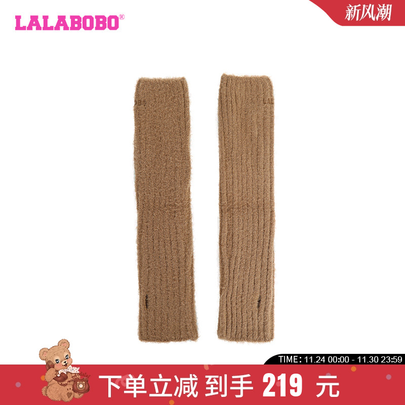 LALABOBO2023冬季新款潮流休闲复古保暖logo手套女士|LBCD-WQHF17