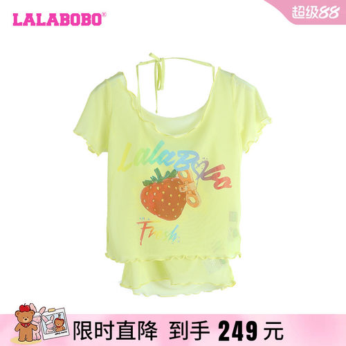 LALABOBO短袖T恤宽松休闲