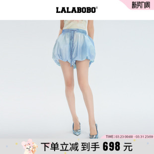 商场同款 渐变裤 LALABOBO25年短裤 女原创潮牌百搭热裤 子 夏新款