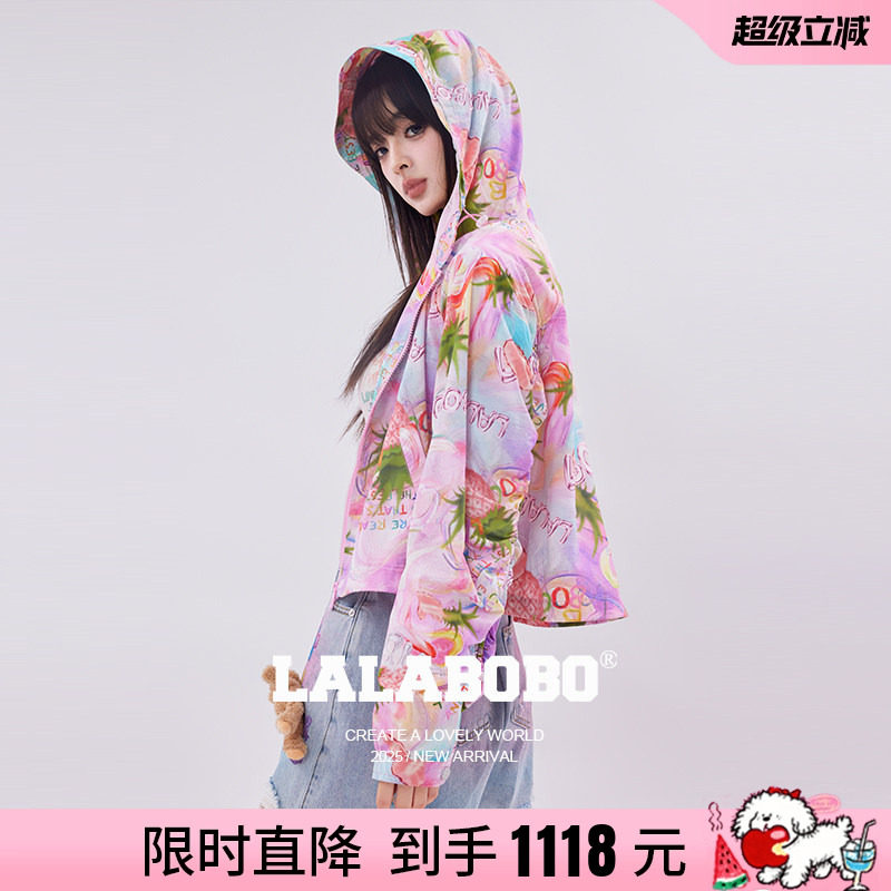 LALABOBO水果菠萝梭织外套