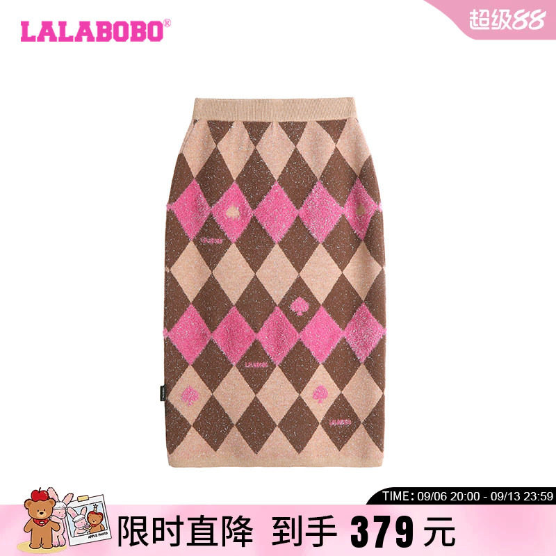 LALABOBO复古小丑毛织套装-下装图片