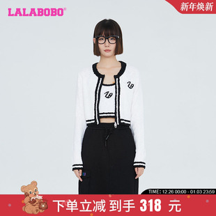 LBCC LALABOBO2023秋季 女 休闲可爱风潮开襟毛衣针织衫 WSXS15 新款