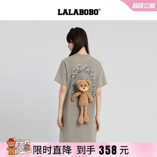 LALABOBO天使熊针织连衣裙