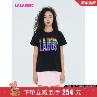 款 LBCC 美式 T恤女 WSDT21 原创设计风可爱短袖 LALABOBO24春夏新品