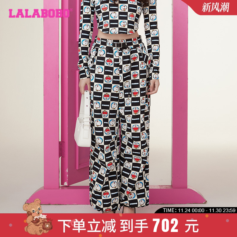 宽松梭织阔腿版型  锦纶拉毛面料