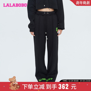 子女LBCC 潮流金属荆棘熊针织休闲裤 WXZC50 新款 LALABOBO2023秋季