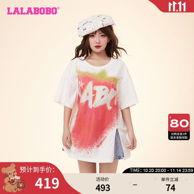 LALABOBO短袖T恤可爱甜辣风
