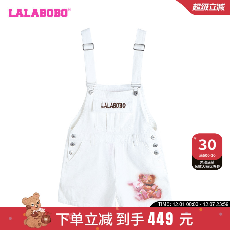 LALABOBO复古休闲牛仔短裤