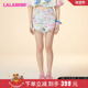 新款 复古休闲高腰字母毛边牛仔短裤 女 LALABOBO24夏季 LBDB WXZD23