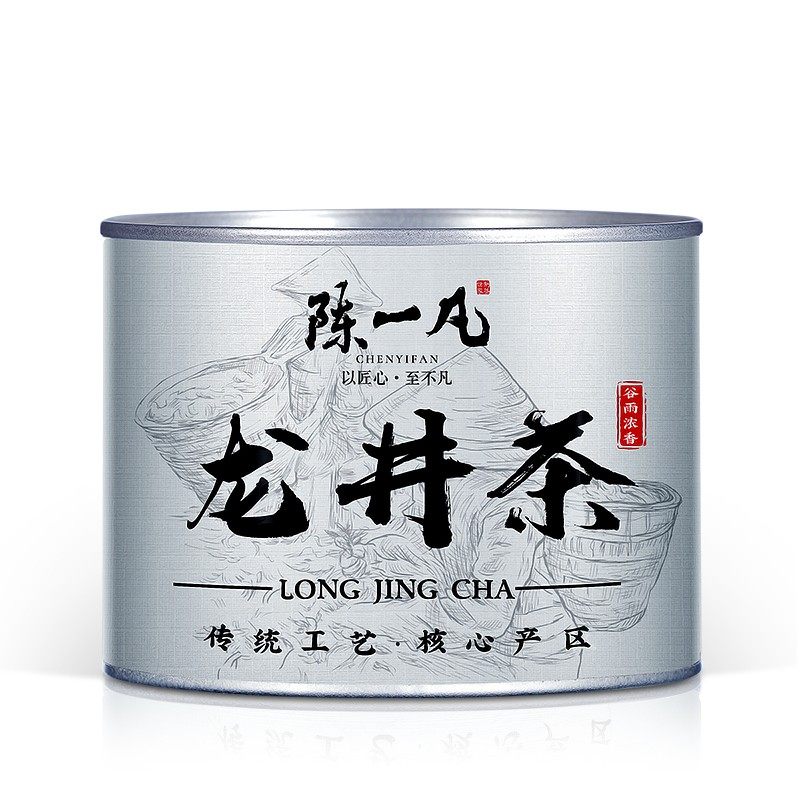 陈一凡茶叶绿茶2023新茶龙井茶浓香型新茶雨前一级春茶钱塘罐装