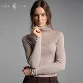 新款 内搭修身 桑蚕丝针织衫 浙锦2025冬季 女式 打底衫 显瘦长袖 圆领