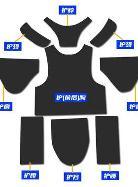 6B45俄式全防服内衬垫 EVA缓冲垫 整套模块化多功能可拆卸插板