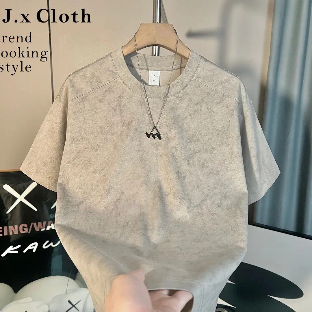 鑫鑫鑫淼淼淼男装JxCLOTH美式重磅凉感短袖T恤夏季索罗那宽松上a6