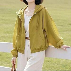 晟萌女装洋气时尚连帽防晒衣女士薄款透气外套2026新款显瘦上衣a1