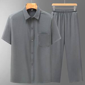 马晓婷服装男外套中国风爷爷衬衫唐装中老年汉服老人衣服爸爸套a4