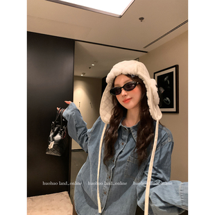 缪斯海盐 新款 牛仔长袖 女秋冬季 2025宽松休闲衬衣 衬衫 HuoHuo