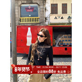 云感呼吸衫 2026春季 新款 HuoHuo 上衣女拼接薄纱显瘦半高领打底衫