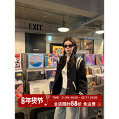 棒球俱乐部 朴彩英同款 条纹棒球服女秋季 HuoHuo 新款 宽松休闲外套