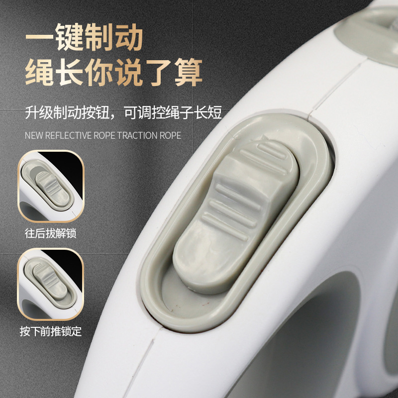 新款宠物牵引绳自动伸缩牵引绳反光遛狗绳狗牵引带5米宠物用品