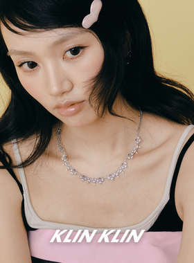 KLINKLIN蕾丝十字花重工锁骨链项链女原创设计感十字架送礼轻奢