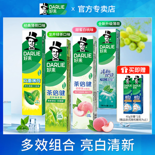 880g！好来黑人双效清新牙膏6支+2牙刷