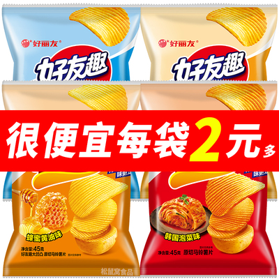 好丽友好友趣泡菜味薯片零食品