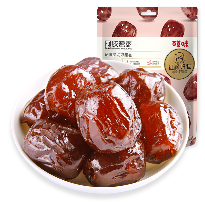 百草味阿胶蜜枣228g独立小包装