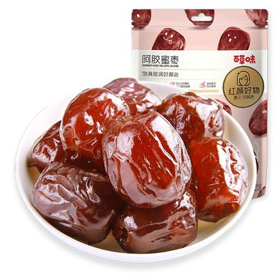 百草味阿胶蜜枣228g独立小包装