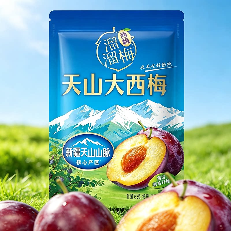 溜溜梅天山大西梅/益生元酵素西梅酸甜梅子果脯蜜饯大果休闲零食