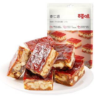 百草味枣仁派100g枣夹核桃枣糕无核正宗新疆红枣零食果干红枣休闲