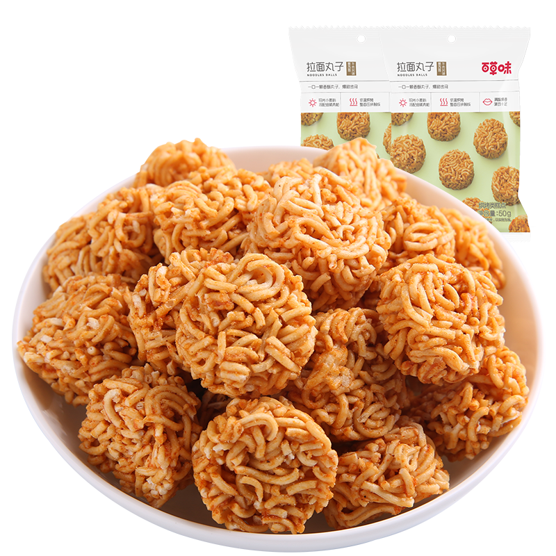 百草味麻辣味拉面丸子50g