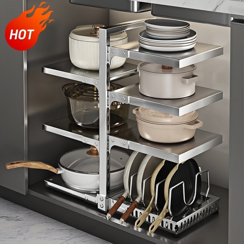 下水槽锅具收纳置物架橱柜放锅架