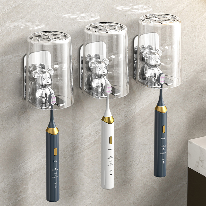 厂家直销牙刷置物架漱口杯免打孔