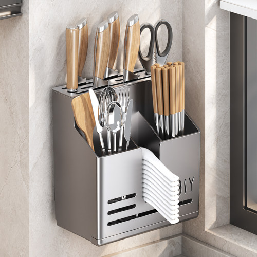 厂家直销刀架筷子筒免打孔壁挂