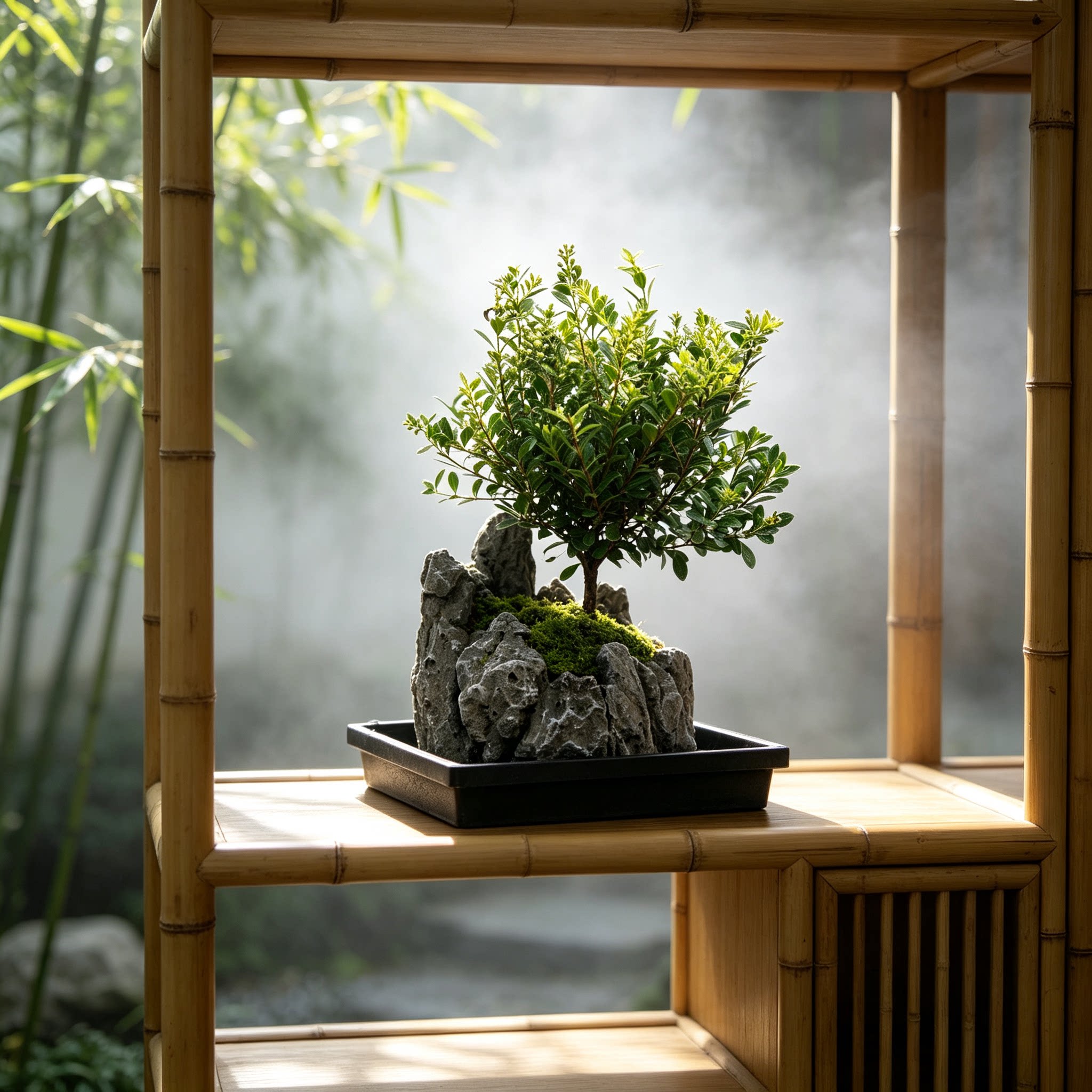 小叶赤楠盆栽植物室内桌面绿植小盆景适合懒人养吸水石四季好养