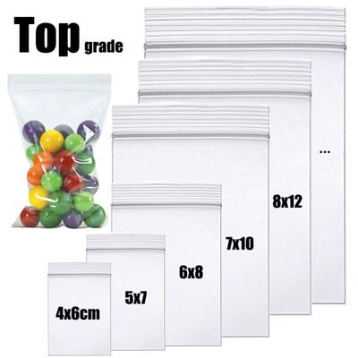 100pcsClearZipLockBags
