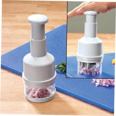 pressing vegetable onion garlic chopper cutter slice