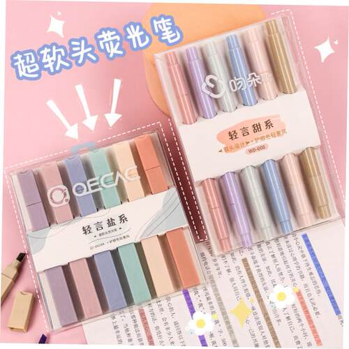 candy color double-headed highlighter marker pen荧光笔
