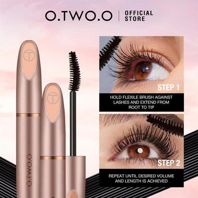 O.TWO.O Black Mascara Lengthens Eyelashes Waterproof