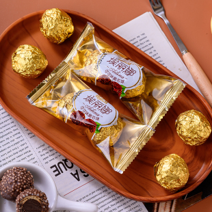 金沙球黑白夹心巧克力球散装婚庆喜糖包花花束蛋糕烘焙装饰小零食