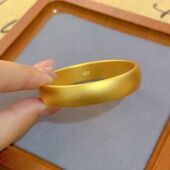 古法金包银轮胎手镯女素圈镯子实心手环首饰生日礼物送女友送妈妈