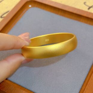 古法金包银轮胎手镯女素圈镯子实心手环首饰生日礼物送女友送妈妈